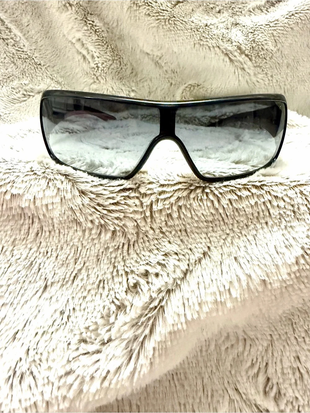 Prada SPR 03H Vintage Early 2000’s Shield Wrap Rectangle Sunglasses